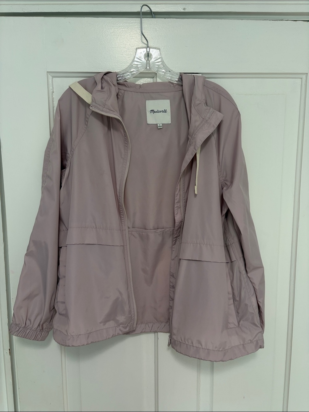 Madewell Dusty Mauve Hooded Packable Jacket